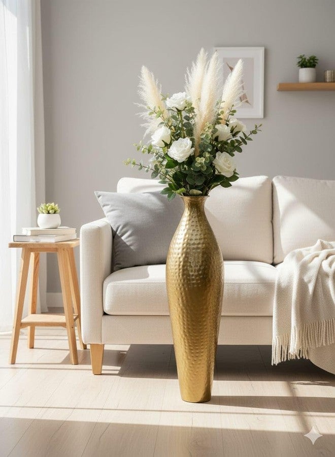TRENDING DECOR مزهرية زهور معدنية رائجة لتزيين المنزل والمكتب وغرفة المعيشة - 24 بوصة - Image 1